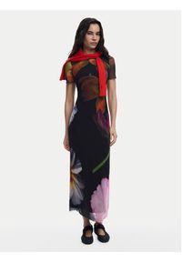 Desigual Sukienka codzienna Roterdam 25SWVK12 Czarny Slim Fit. Okazja: na co dzień. Kolor: czarny. Materiał: syntetyk. Typ sukienki: proste. Styl: casual