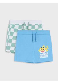 Sinsay - Szorty 2 pack Baby Shark - niebieski. Kolor: niebieski