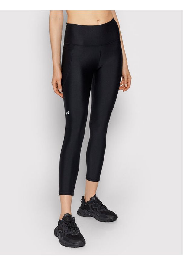 Under Armour Legginsy No-Slip Waistband Ankle Czarny Slim Fit. Kolor: czarny. Materiał: syntetyk