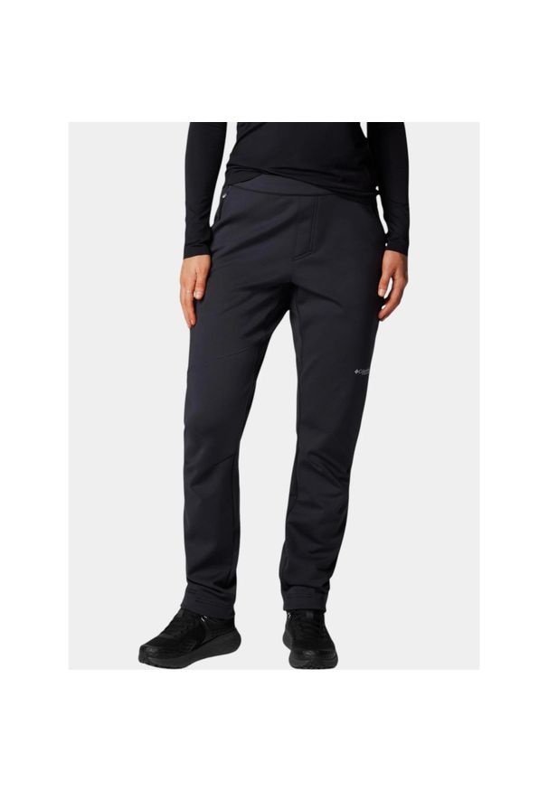 columbia - Spodnie Damskie Columbia Vast Canyon High-Rise. Kolor: czarny. Materiał: softshell. Sezon: lato. Sport: turystyka piesza