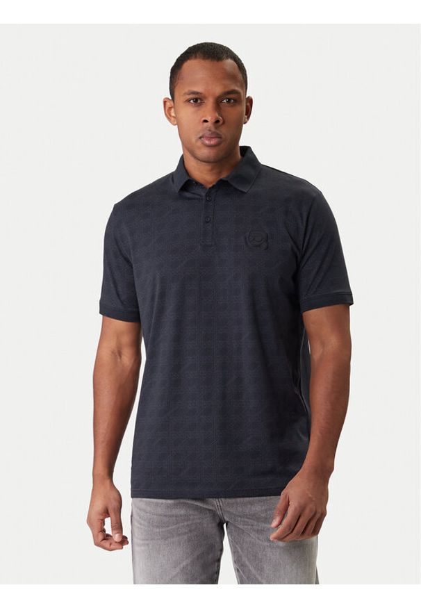 Karl Lagerfeld - KARL LAGERFELD Polo 745071 561251 Granatowy Regular Fit. Typ kołnierza: polo. Kolor: niebieski. Materiał: bawełna