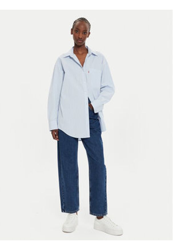 Levi's® Koszula Lola A9179-0010 Błękitny Oversize. Kolor: niebieski. Materiał: bawełna