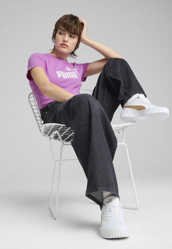 Puma - Damska koszulka z logo ESS No. 1 PUMA Wild Berry Purple. Kolor: fioletowy