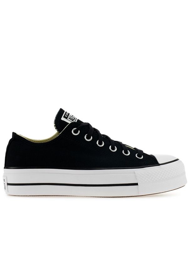 Buty Converse Ctas Lift OX 560250C - czarne. Kolor: czarny. Materiał: guma. Szerokość cholewki: normalna. Obcas: na platformie