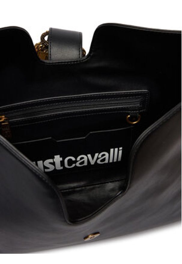 Just Cavalli Torebka 80RA4BA3 ZSA89 Czarny. Kolor: czarny. Materiał: skórzane