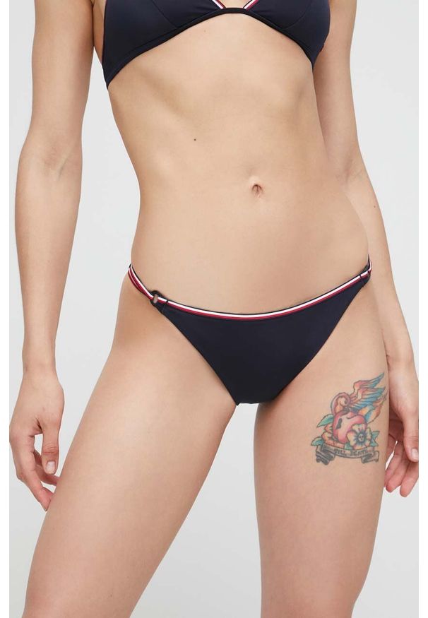 TOMMY HILFIGER - Tommy Hilfiger figi kąpielowe kolor granatowy. Kolor: niebieski. Materiał: włókno, materiał
