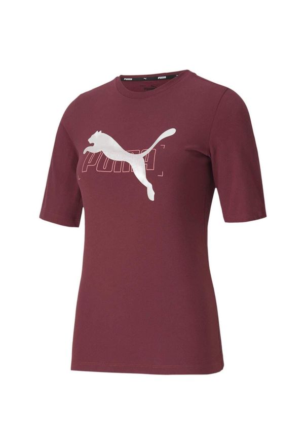 Koszulka damskie Puma Nu tility T shirt. Kolor: czerwony. Materiał: bawełna, materiał