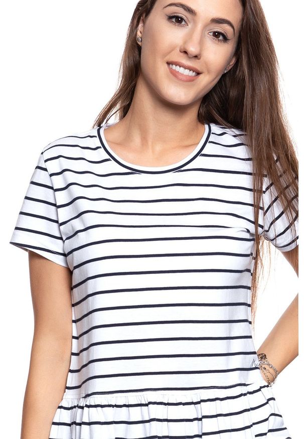 Mustang - MUSTANG T SHIRT DAMSKI Alina C Ruffle 1009444 11722
