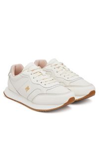 TOMMY HILFIGER - Tommy Hilfiger Sneakersy Runner FW0FW08696 Écru. Materiał: skóra #4