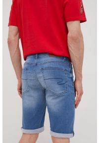 Lee Cooper szorty jeansowe męskie. Kolor: niebieski. Materiał: jeans