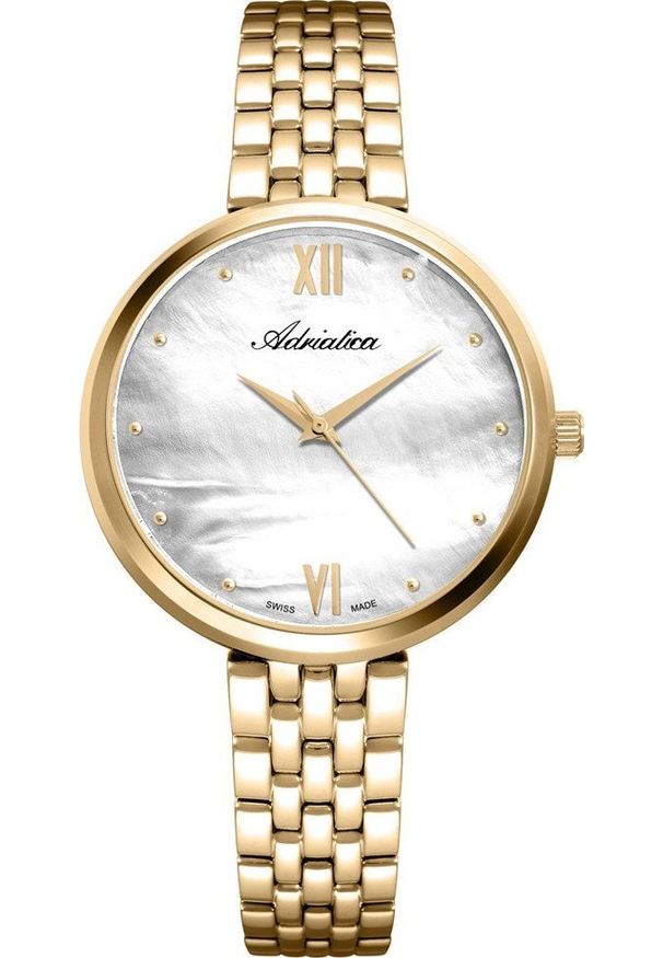 Zegarek Adriatica Zegarek damski Adriatica A3760.118FQ złoty. Kolor: złoty