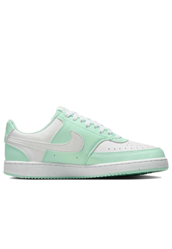 Buty damskie Nike Court Vision Low Next Nature DH3158-301 - miętowe. Zapięcie: sznurówki. Kolor: miętowy. Materiał: materiał, syntetyk, skóra, guma. Szerokość cholewki: normalna. Sezon: lato. Model: Nike Court