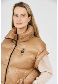Blauer USA - BLAUER Długi brązowy bezrękawnik damski Daisy, Rozmiar S. Kolor: brązowy. Materiał: poliamid. Długość rękawa: bez rękawów. Długość: długie #3
