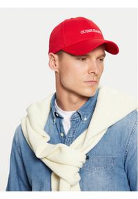 Guess Jeans Czapka z daszkiem M4BZ26 WF8V1 Czerwony. Kolor: czerwony. Materiał: materiał, bawełna