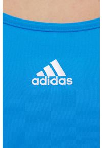 adidas Performance biustonosz sportowy TLRD Move HC7859 kolor turkusowy gładki. Kolor: turkusowy. Materiał: skóra, dzianina, materiał. Wzór: gładki. Sport: fitness, bieganie #5