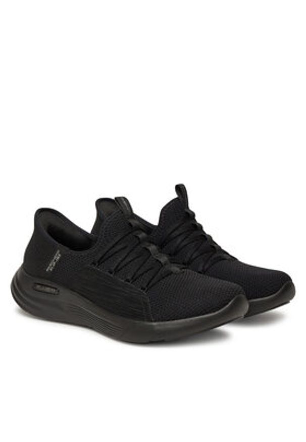 skechers - Skechers Sneakersy 150353/BBK Czarny. Kolor: czarny. Materiał: materiał