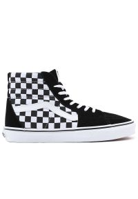 Buty Vans Checkerboard SK8-HI VN0A32QGHRK1 - czarne. Okazja: na co dzień. Kolor: czarny. Materiał: guma, zamsz. Szerokość cholewki: normalna. Model: Vans SK8 #1