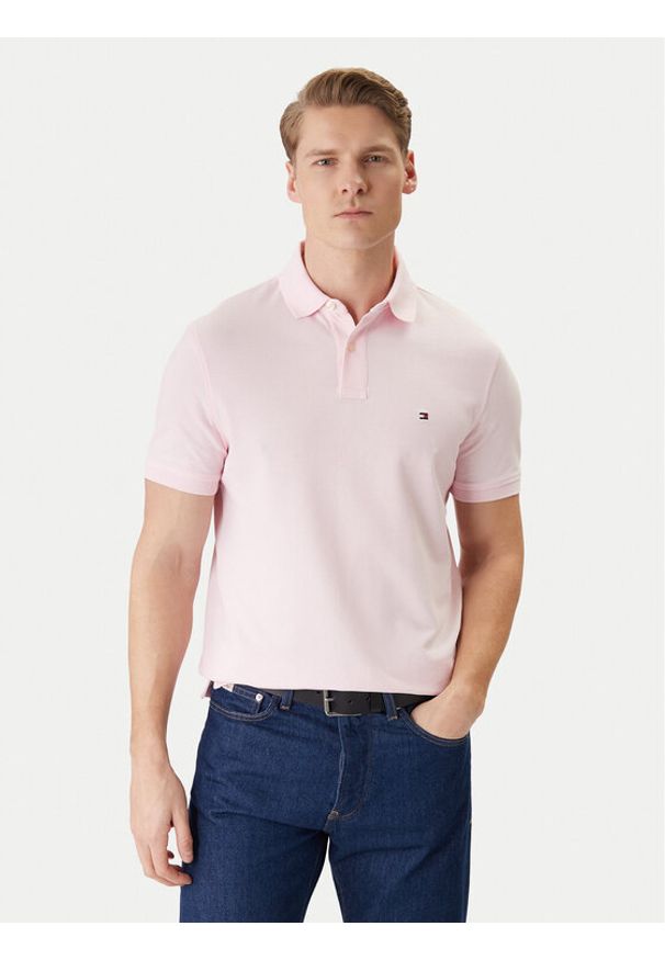 TOMMY HILFIGER - Tommy Hilfiger Polo 1985 MW0MW17770 Różowy Regular Fit. Typ kołnierza: polo. Kolor: różowy. Materiał: bawełna
