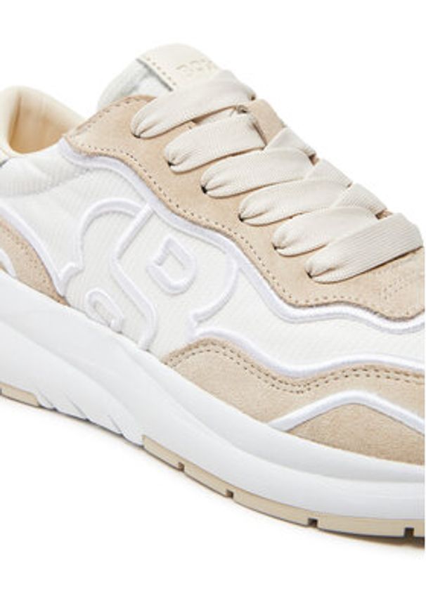 BOSS Sneakersy Skylar Runn 50536387 Beżowy. Kolor: beżowy. Materiał: materiał