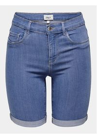 only - ONLY Szorty jeansowe Rain 15176847 Niebieski Bodycon Fit. Kolor: niebieski. Materiał: wiskoza #4