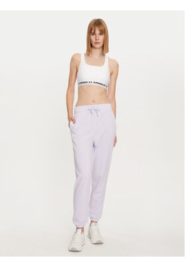 Under Armour Spodnie dresowe Ua Rival 1382735 Fioletowy Loose Fit. Kolor: fioletowy. Materiał: bawełna