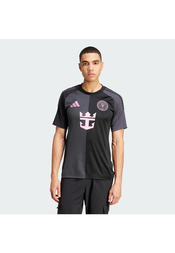 Adidas - Koszulka Inter Miami CF 25/26 Messi Away. Kolor: czarny. Materiał: poliester, materiał. Sport: piłka nożna