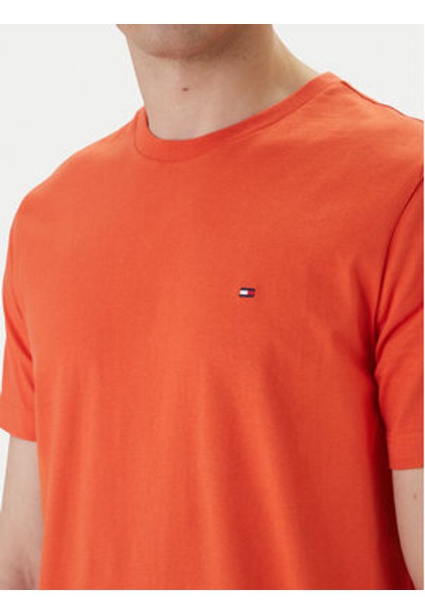 TOMMY HILFIGER - Tommy Hilfiger T-Shirt Ess Seasonal MW0MW39995 Pomarańczowy Regular Fit. Kolor: pomarańczowy. Materiał: bawełna