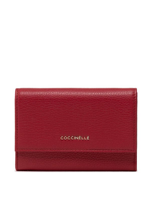 Coccinelle Duży Portfel Damski MW5 Metallic Soft E2 MW5 11 66 01 Czerwony. Kolor: czerwony. Materiał: skóra