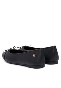 TOMMY HILFIGER - Tommy Hilfiger Baleriny Hilfiger Smooth Lthr Ballet FW0FW09241 Czarny. Kolor: czarny. Materiał: skóra #6