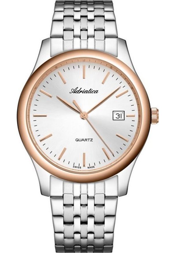 Zegarek Adriatica Zegarek męski Adriatica A1024.R113Q srebrny. Kolor: srebrny