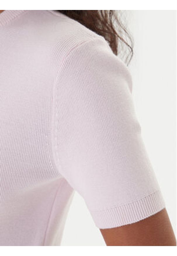 Tommy Jeans Sweter Essential DW0DW19336 Różowy Regular Fit. Kolor: różowy. Materiał: bawełna