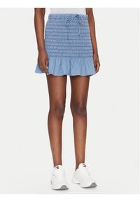 Tommy Jeans Spódnica mini DW0DW20273 Niebieski Regular Fit. Kolor: niebieski. Materiał: bawełna