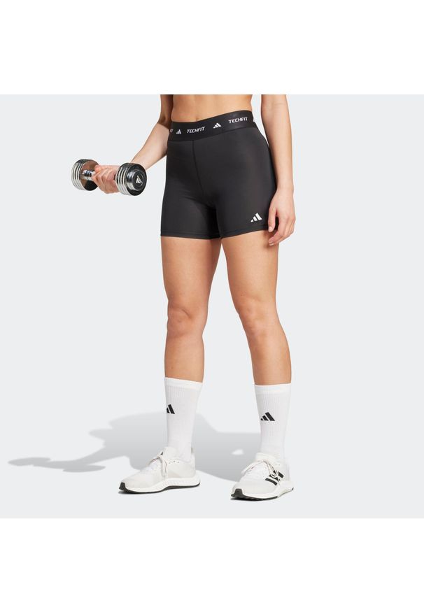 Adidas - Spodenki fitness damskie ADIDAS. Materiał: skóra. Technologia: Techfit (Adidas). Sport: fitness