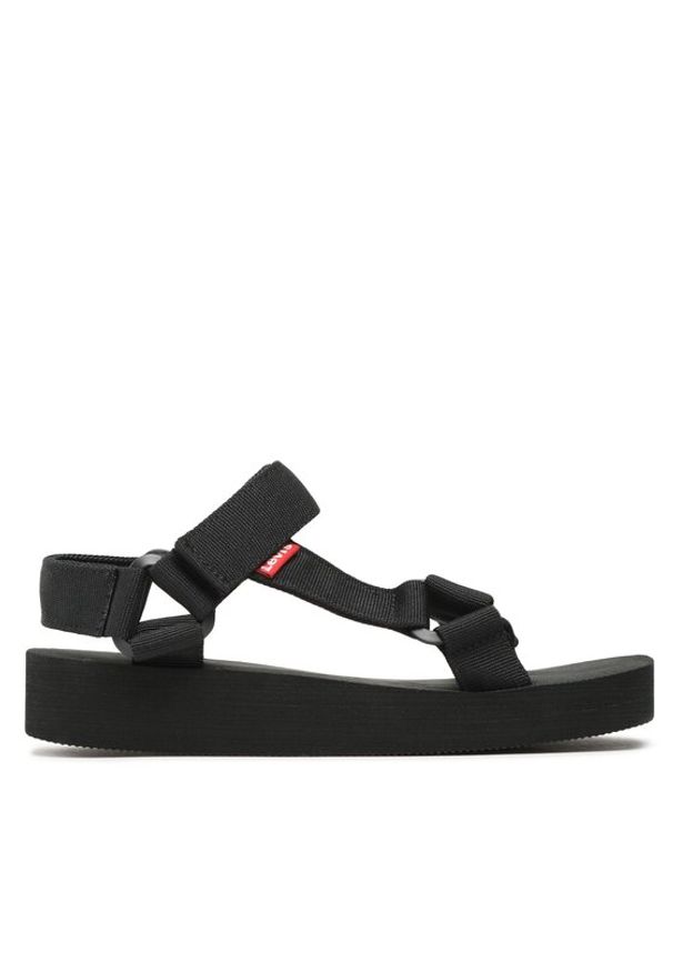 Levi's® Sandały Levi's Cadys Low Sandals Czarny. Kolor: czarny. Materiał: materiał