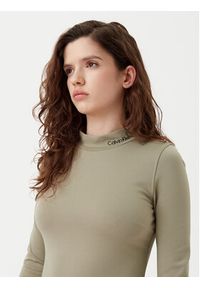 Calvin Klein Jeans Sukienka codzienna J20J225074 Zielony Slim Fit. Okazja: na co dzień. Kolor: zielony. Materiał: syntetyk. Typ sukienki: proste. Styl: casual #5