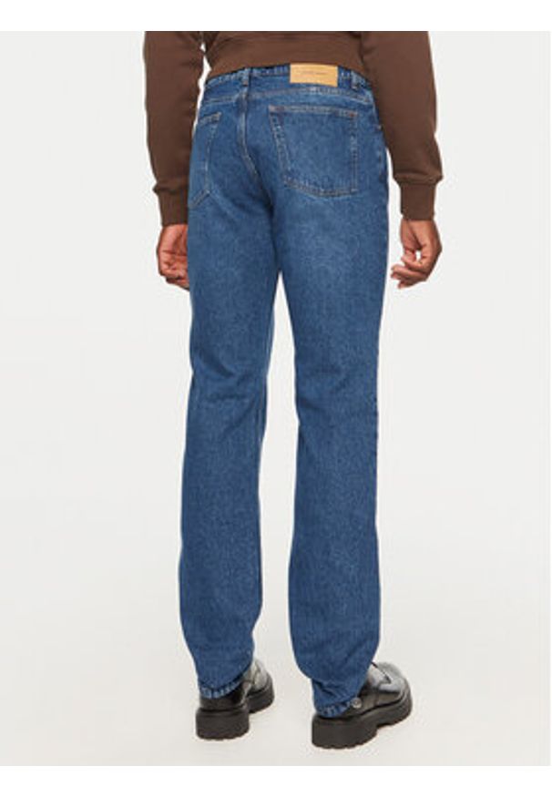 AMI PARIS - AMI Paris Jeansy HTR001DE0031 Granatowy Classic Fit. Kolor: niebieski