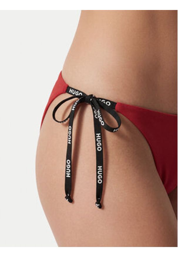Hugo - HUGO Dół od bikini Pure Side Tie 50555671 Różowy. Kolor: różowy. Materiał: syntetyk