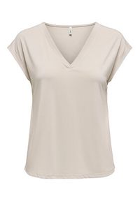 only - ONLY T-Shirt Free 15287041 Beżowy Regular Fit. Kolor: beżowy. Materiał: syntetyk #5