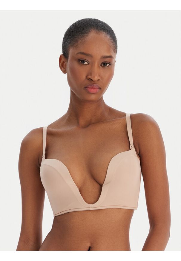 Wonderbra Biustonosz push-up WB0000J5 Beżowy. Kolor: beżowy. Materiał: syntetyk. Rodzaj stanika: push-up