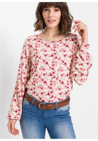 bonprix - Pasek skórzany. Kolor: brązowy. Materiał: skóra #1