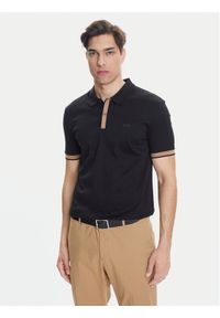 BOSS Polo H-Phillipson 200 50543865 Czarny Slim Fit. Typ kołnierza: polo. Kolor: czarny. Materiał: bawełna