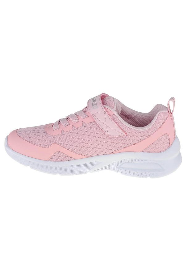 skechers - Buty sportowe Sneakersy dziewczęce, Skechers Microspec Max. Zapięcie: rzepy. Kolor: różowy. Materiał: tkanina, materiał, syntetyk. Szerokość cholewki: normalna. Sport: turystyka piesza
