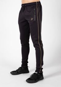 GORILLA WEAR - Spodnie fitness męskie Gorilla Wear Wenden Pants. Kolor: pomarańczowy, czarny, żółty, wielokolorowy. Materiał: dresówka. Sport: fitness