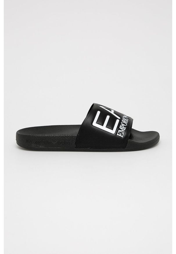 EA7 Emporio Armani - Klapki. Kolor: czarny. Obcas: na obcasie. Wysokość obcasa: niski