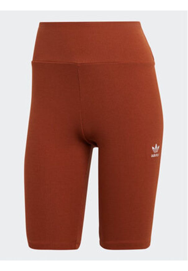 Adidas - adidas Szorty sportowe Rib Shorts IL9621 Brązowy. Kolor: brązowy. Materiał: wiskoza