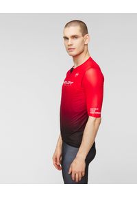 Rudy Project - Koszulka rowerowa RUDY PROJECT FACTORY. Kolor: czarny, wielokolorowy, czerwony. Materiał: skóra, materiał. Sport: kolarstwo, fitness