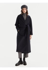 Weekend Max Mara Płaszcz wełniany Tempera 2525016082 Granatowy Regular Fit. Kolor: niebieski. Materiał: wełna #5