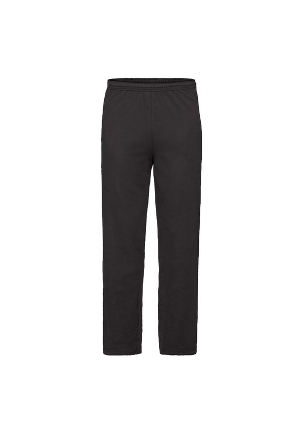 FRUIT OF THE LOOM - Lekkie Spodnie Do Biegania Unisex Dla Dorosłych Z Otwartym Dołem. Kolor: czarny