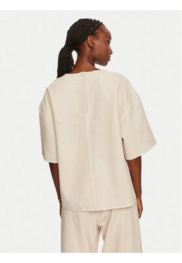 Day Birger et Mikkelsen - DAY BIRGER ÉT MIKKELSEN Bluzka Avril DAY65243200 Écru Relaxed Fit. Materiał: skóra