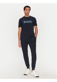 BOSS T-Shirt 50534923 Granatowy Slim Fit. Kolor: niebieski. Materiał: bawełna